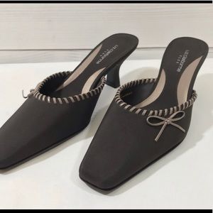 NWOT LIZ CLAIBORNE Brown Slip On Square Toe Heels
